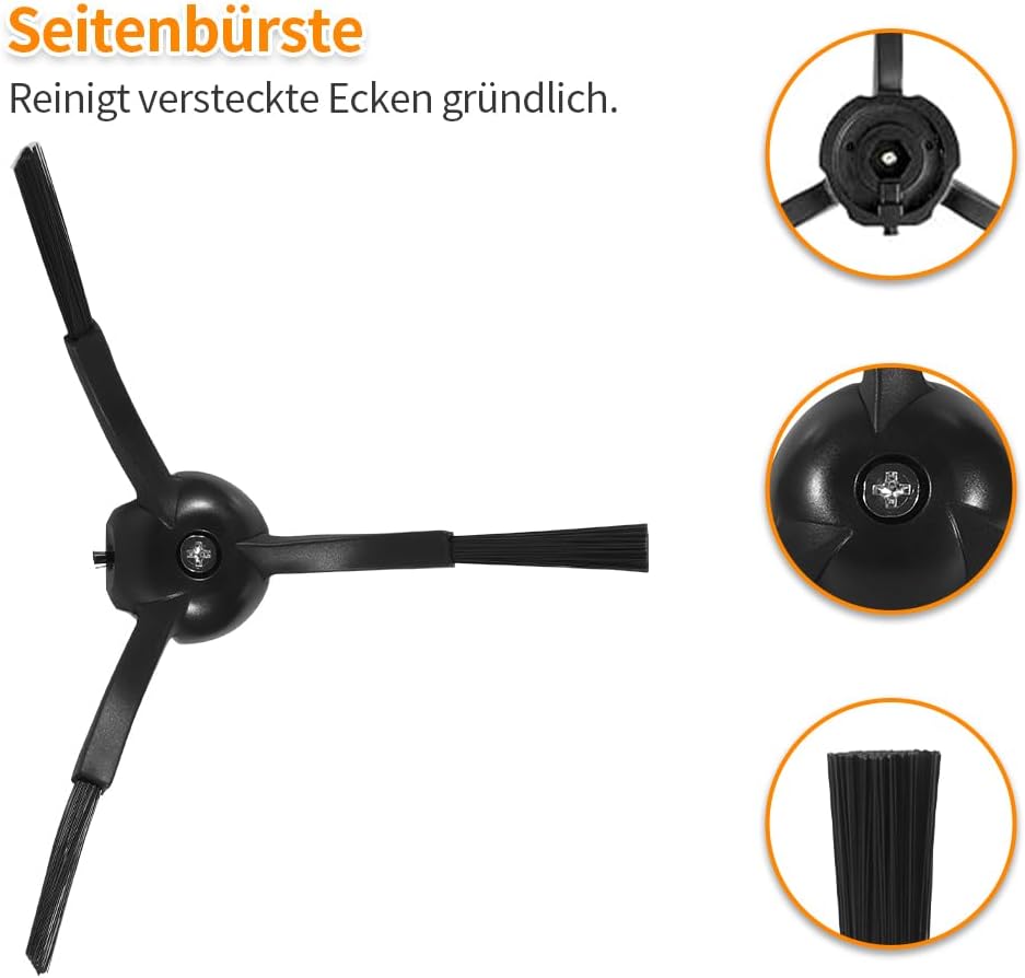 28 Stück Zubehörset Ersatz für Roborock S8 MaxV Ultra,2 Rollenbürste,4 Filter,6 Seitenbürsten,8 Wisc