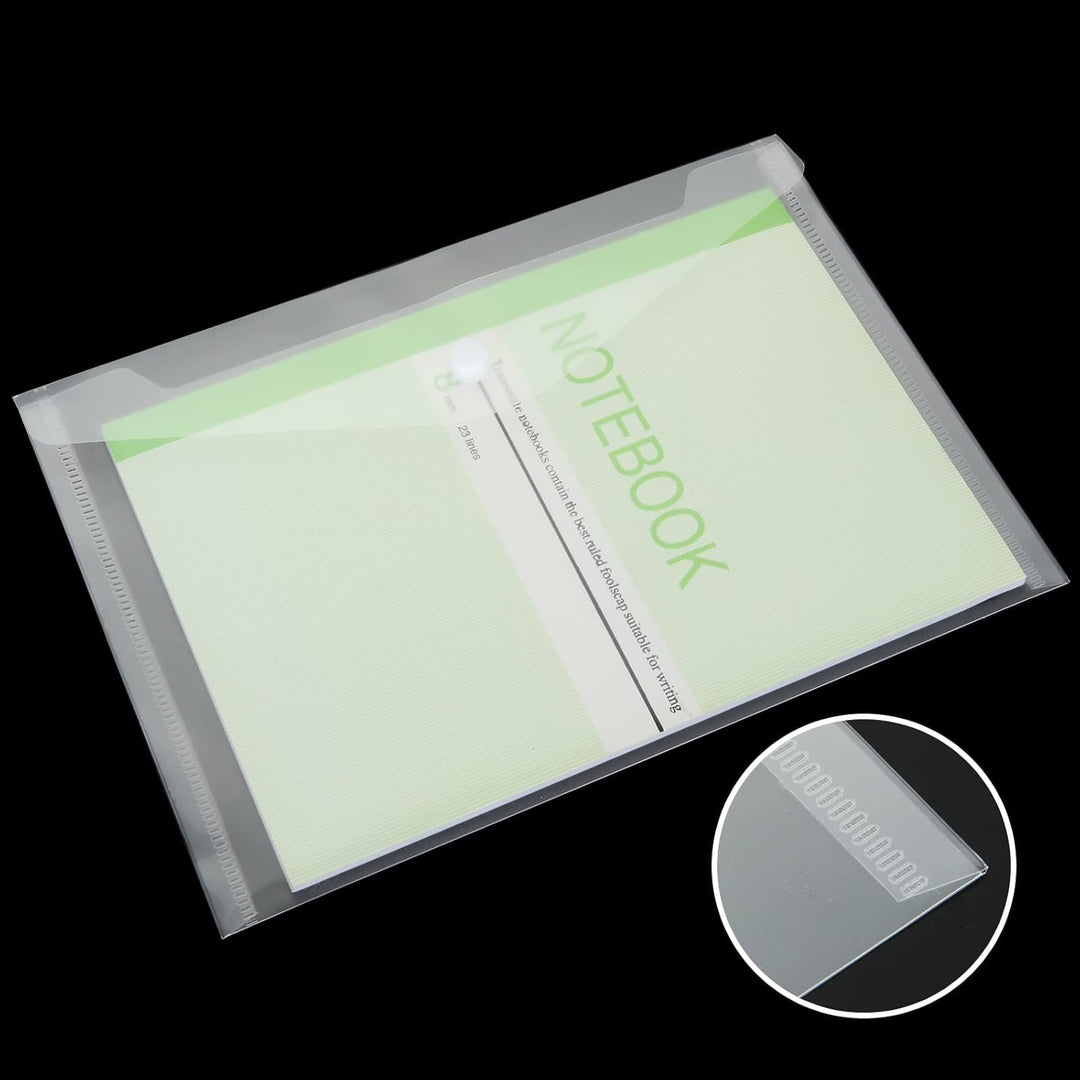 GOYADA 40 Stück Dokumententasche A5 Transparent, Dokumententasche Transparent A5 aus Polypropylen, D
