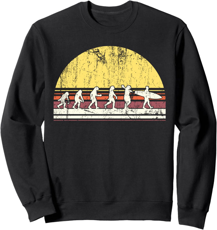 Retro Vintage Surfer Geschenk Surfing Evolution Sweatshirt