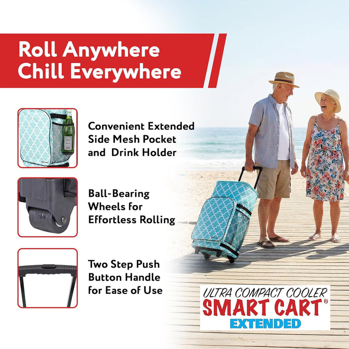 dbest products Ultra Compact Cooler Smart Cart Marokkanische Fliese Extended, Marokkanische Fliese E