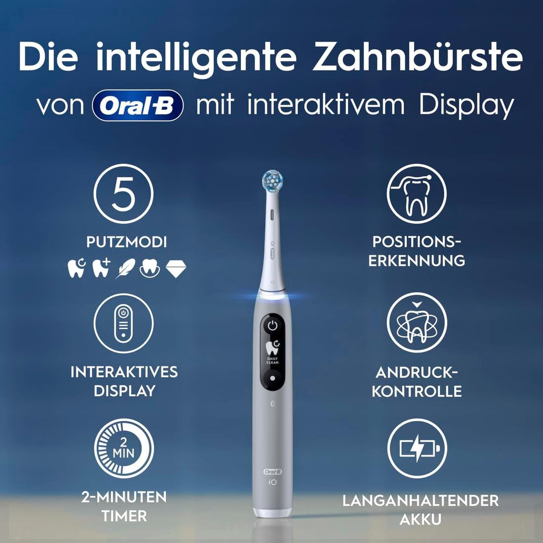 Oral-B iO Series 6 Elektrische Zahnbürste/Electric Toothbrush, 2 Aufsteckbürsten, 5 Putzmodi für Zah
