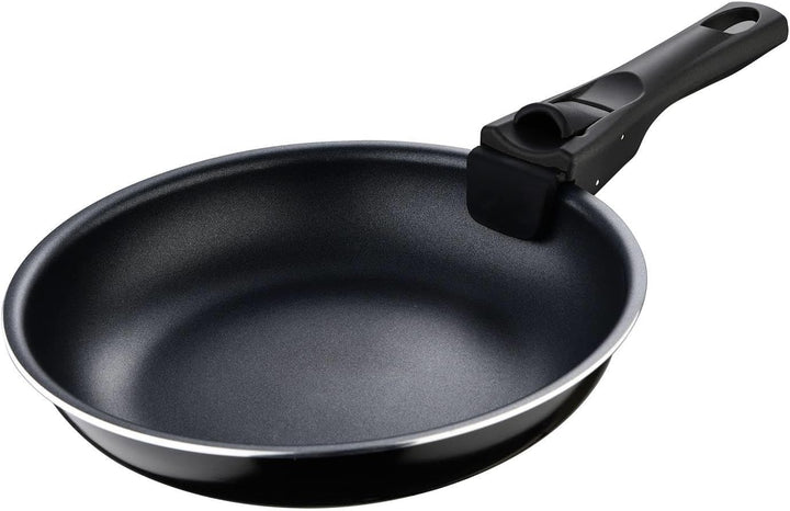 Bergner Click&Cook Pfannen-Set, 2 Stück, Ø 22 cm und 26 cm, mit abnehmbarem Griff aus gepresstem Alu