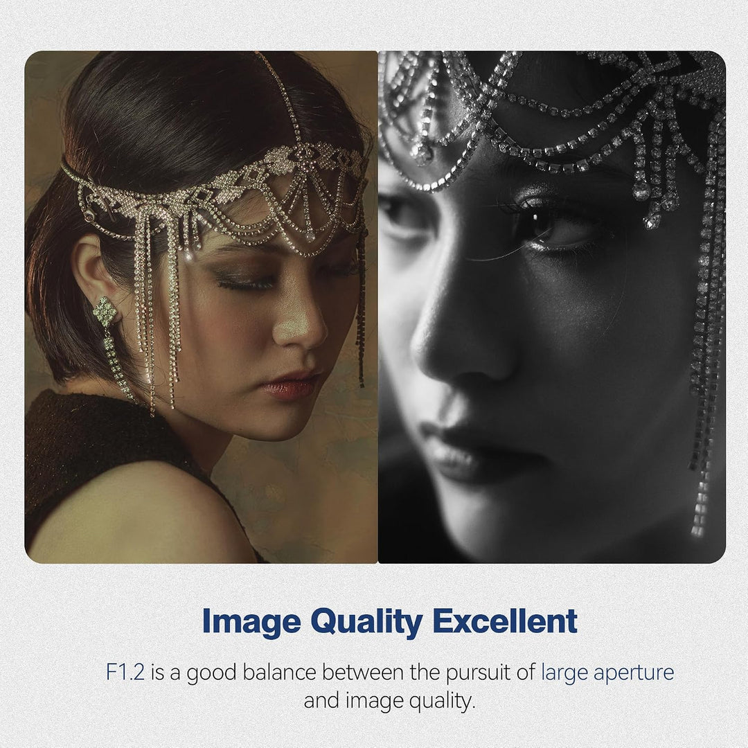 TTARTISAN 50mm F1.2 APS-C Kameraobjektiv Grosse Blende Manueller Fokus Festobjektiv Kompatibel mit F
