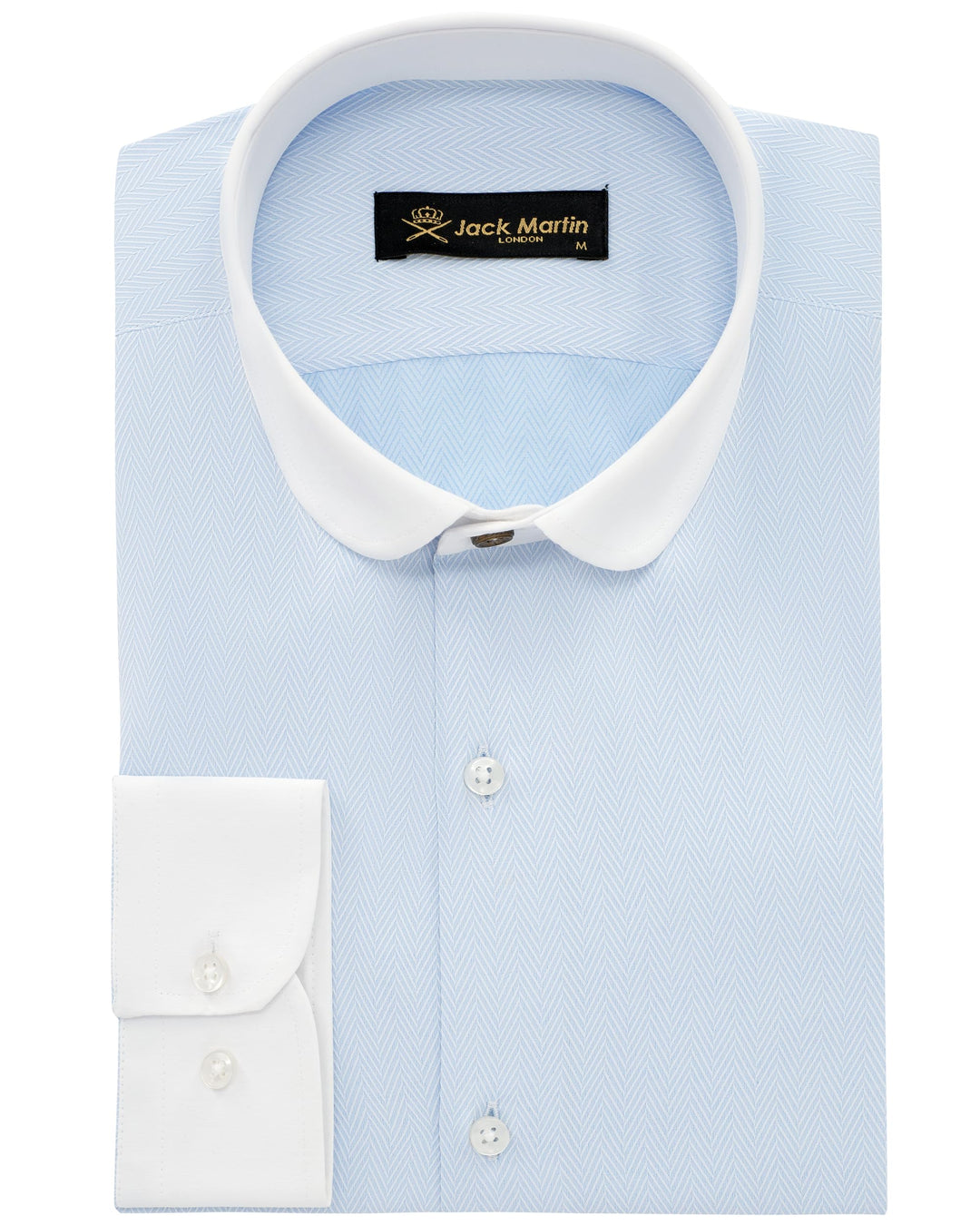 Jack Martin London Hemd mit Rundkragen für Herren | Slim-Fit-Businesshemden & Freizeithemden mit Run