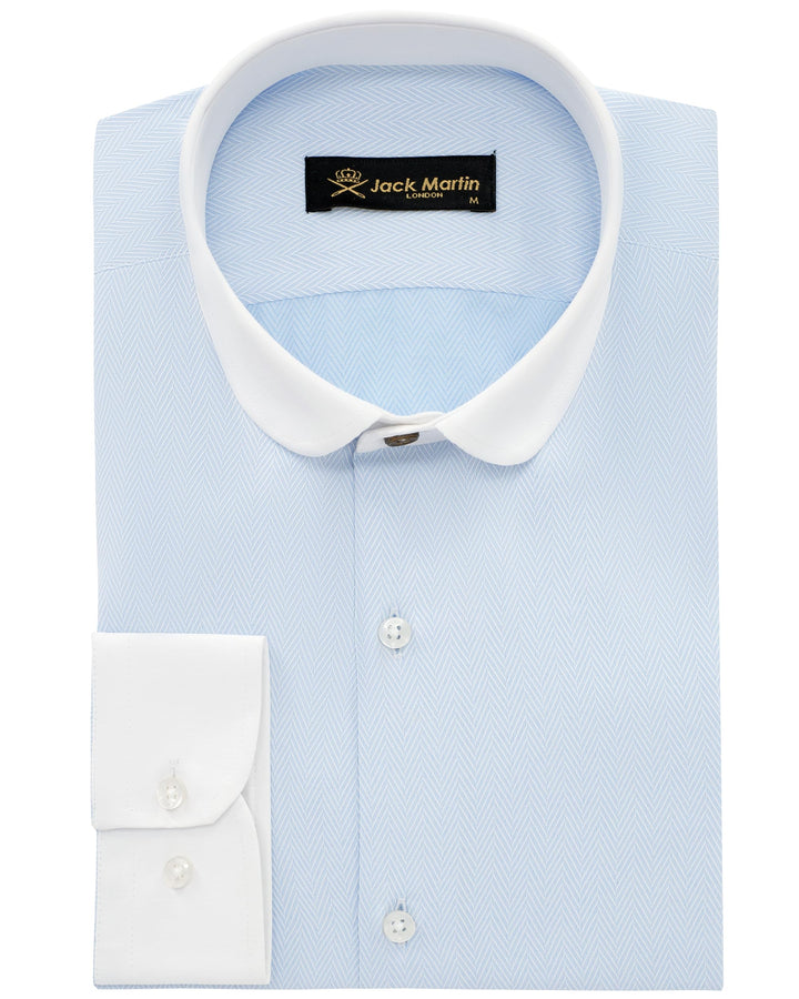 Jack Martin London Hemd mit Rundkragen für Herren | Slim-Fit-Businesshemden & Freizeithemden mit Run