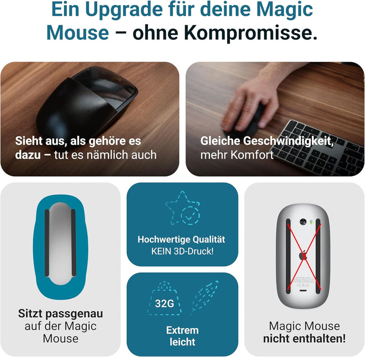 Magic Mouse Case für verbesserte Handhaltung | Das Magic Mouse Upgrade | Eine kompakte Hülle für die
