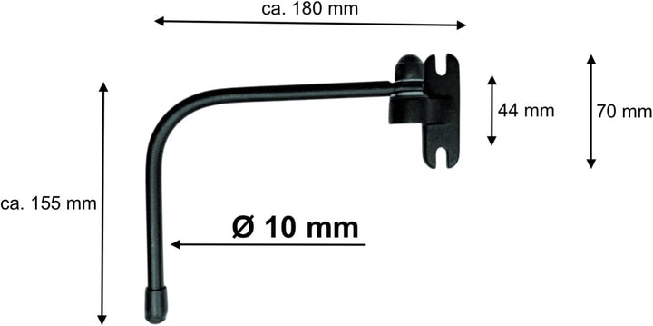 Aussenspiegel Traktor 232x145 mm ø10 mit Spiegelhalter Set Universal Rückspiegel für Traktor LKW Bag