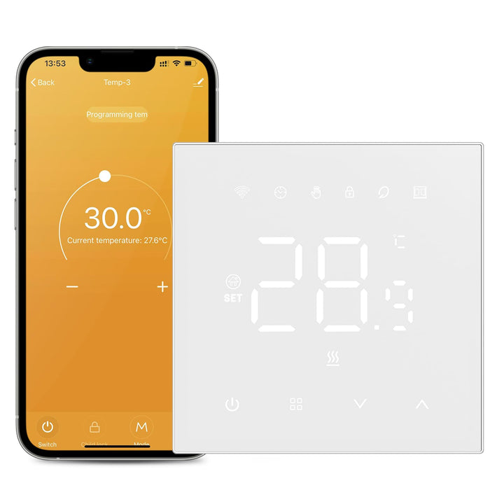 MIUCDA Smart Elektrische Thermostat WLAN, Elektrisch Fussbodenheizung Heizungsthermostat, Digital Ra