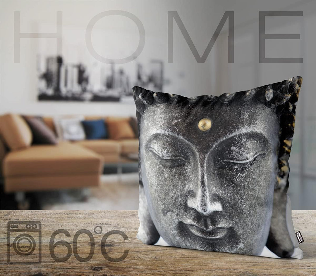 VOID Buddha Statue Stein Zen Kissenbezug Kissenhülle Sofakissen Kissen Deko Outdoor-Kissen Dekokisse