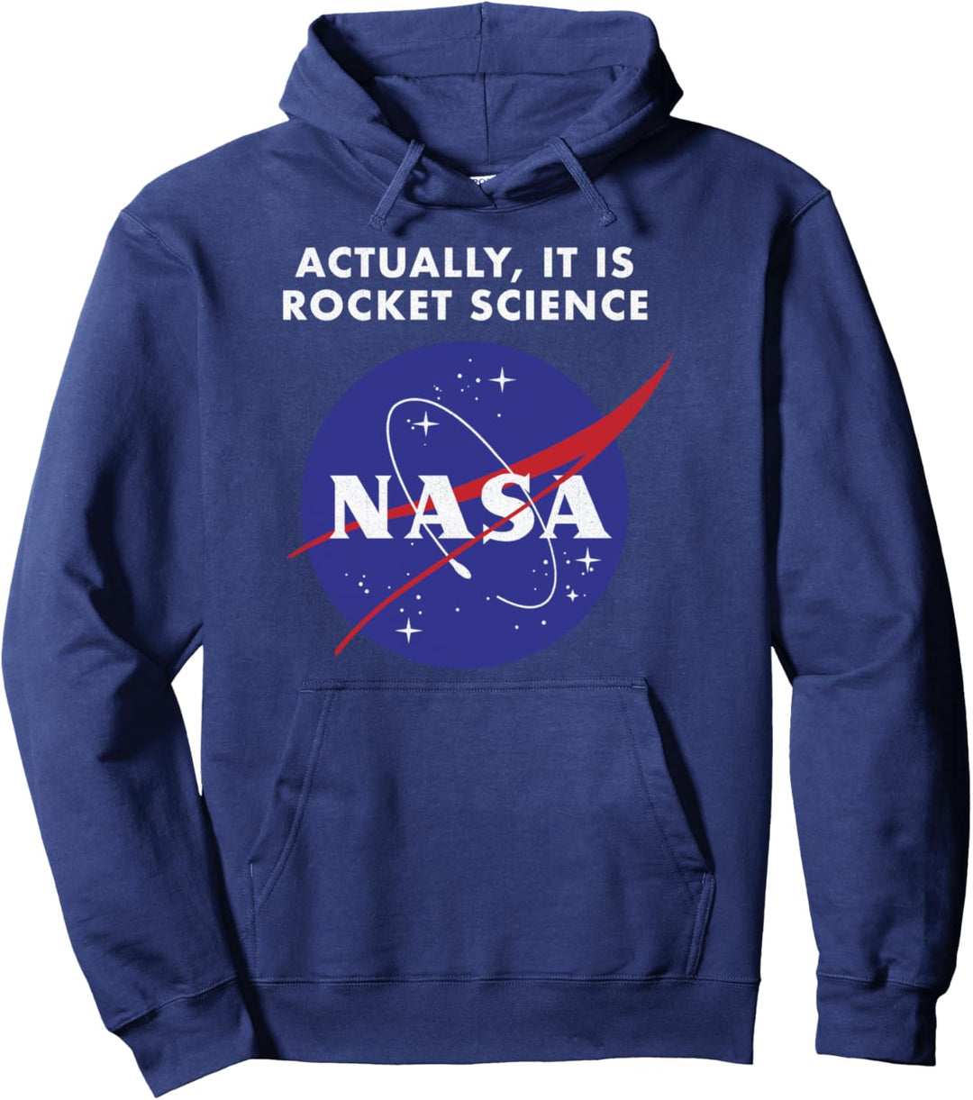 NASA Logo Actually It Is Rocket Science Pullover Hoodie