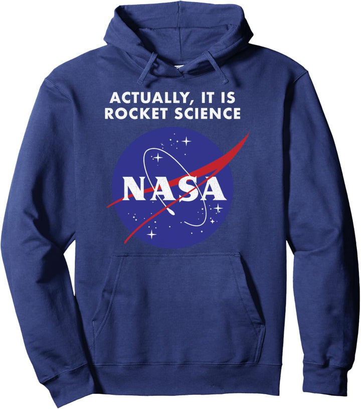 NASA Logo Actually It Is Rocket Science Pullover Hoodie