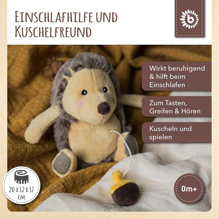 Bieco Musikspieluhr Igel | ca. 20 cm | Baby Spieluhr | Einschlafhilfe Babys | Baby Musik | Spieluhr