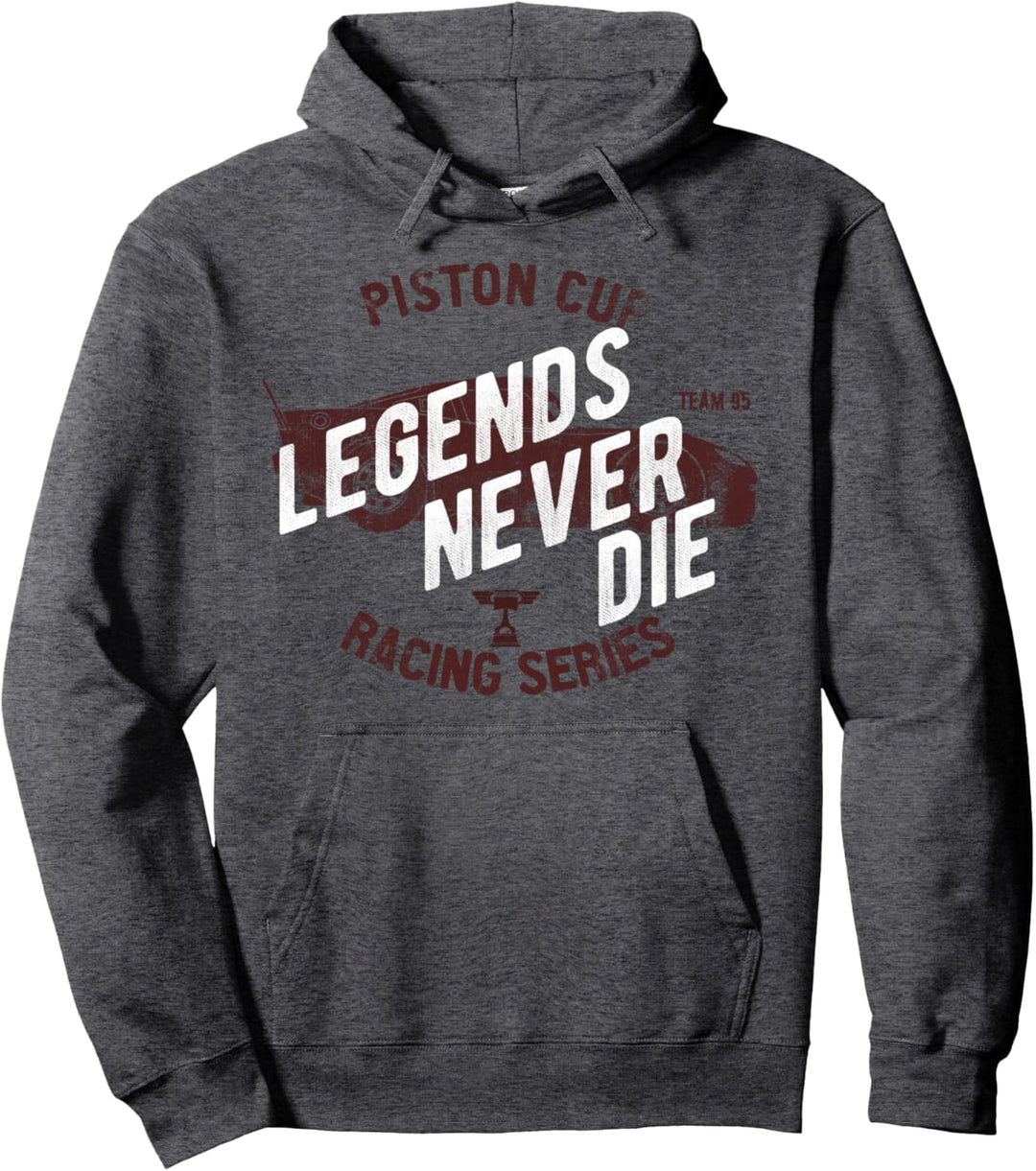Disney Pixar Cars 2 Lightning McQueen Legends Never Die Text Pullover Hoodie