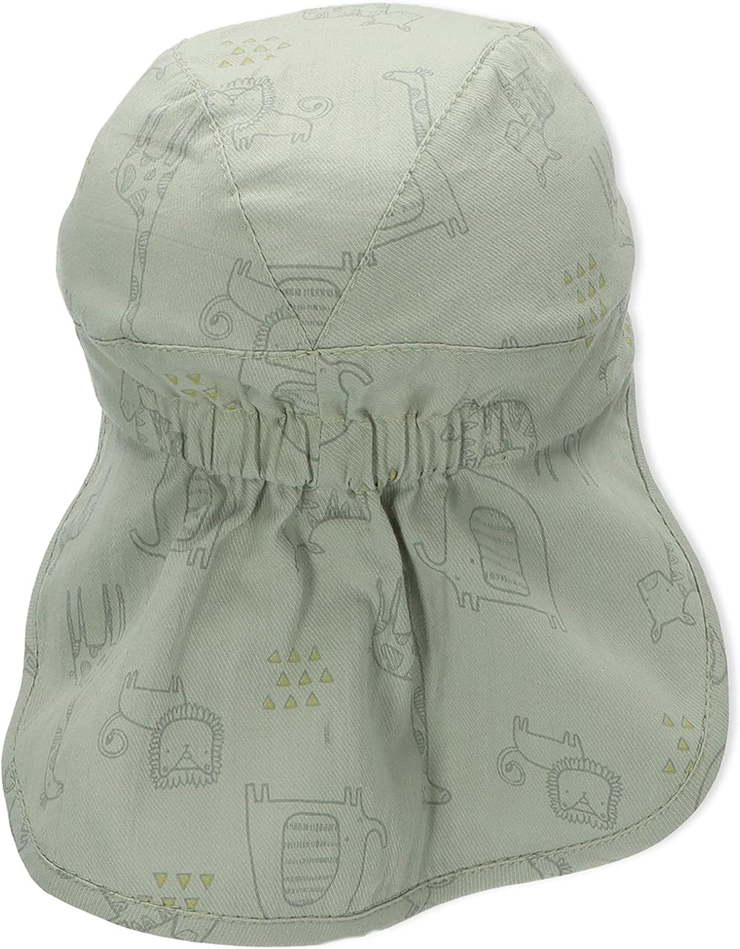 Sterntaler Unisex Schirmmütze mit Nackenschutz Zoo Sonnenhut 45 mittelgrün, 45 mittelgrün