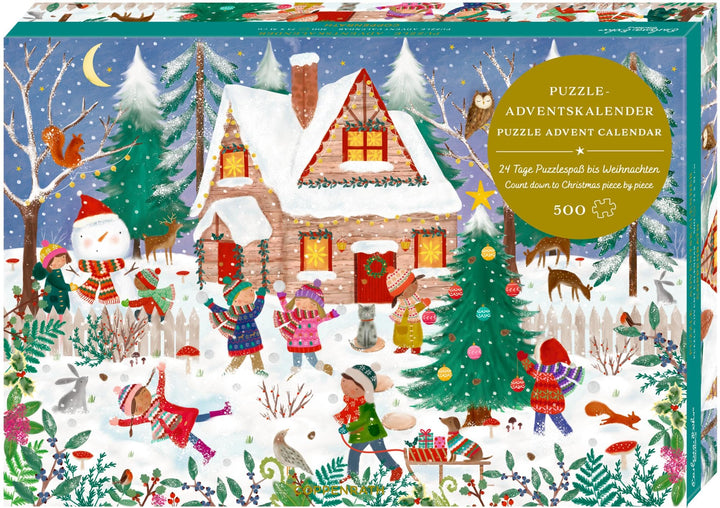 Puzzle-Adventskalender – Fröhliche Winterzeit, Kalender