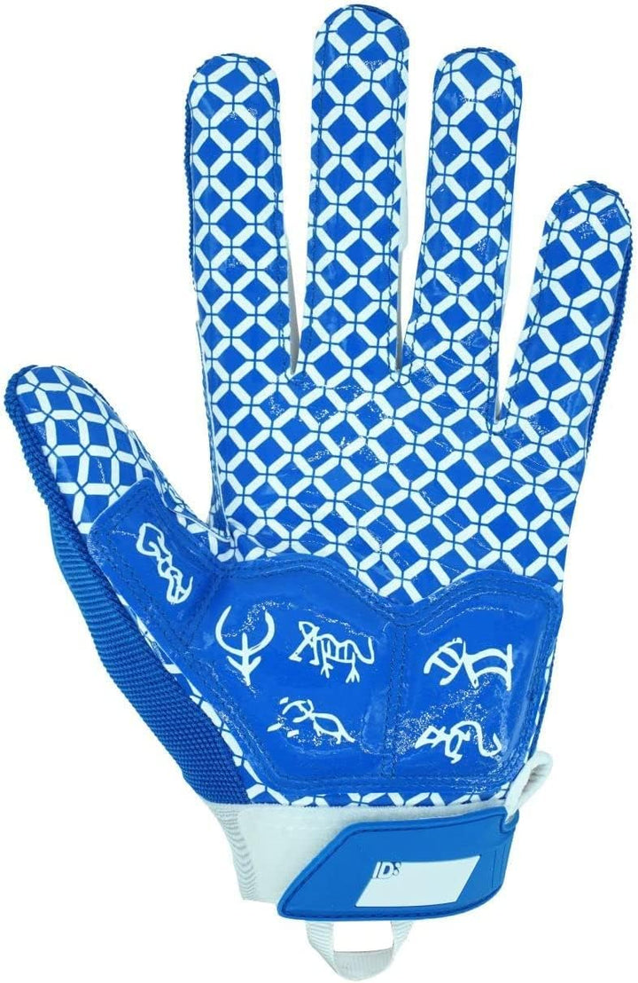 Seibertron Lineman 2.0 Padded Palm Football Receiver Gloves, Flexible TPR Impact Protection Back of