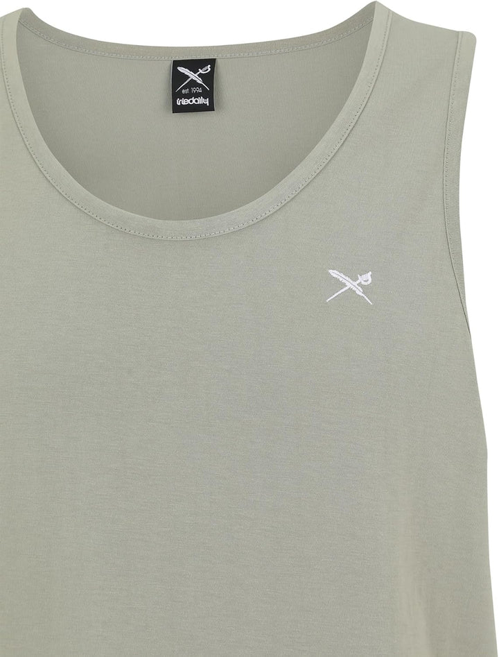 IRIEDAILY Herren Tank Top MINI Flag Bio-Baumwolle Regular Fit S Lint, S Lint