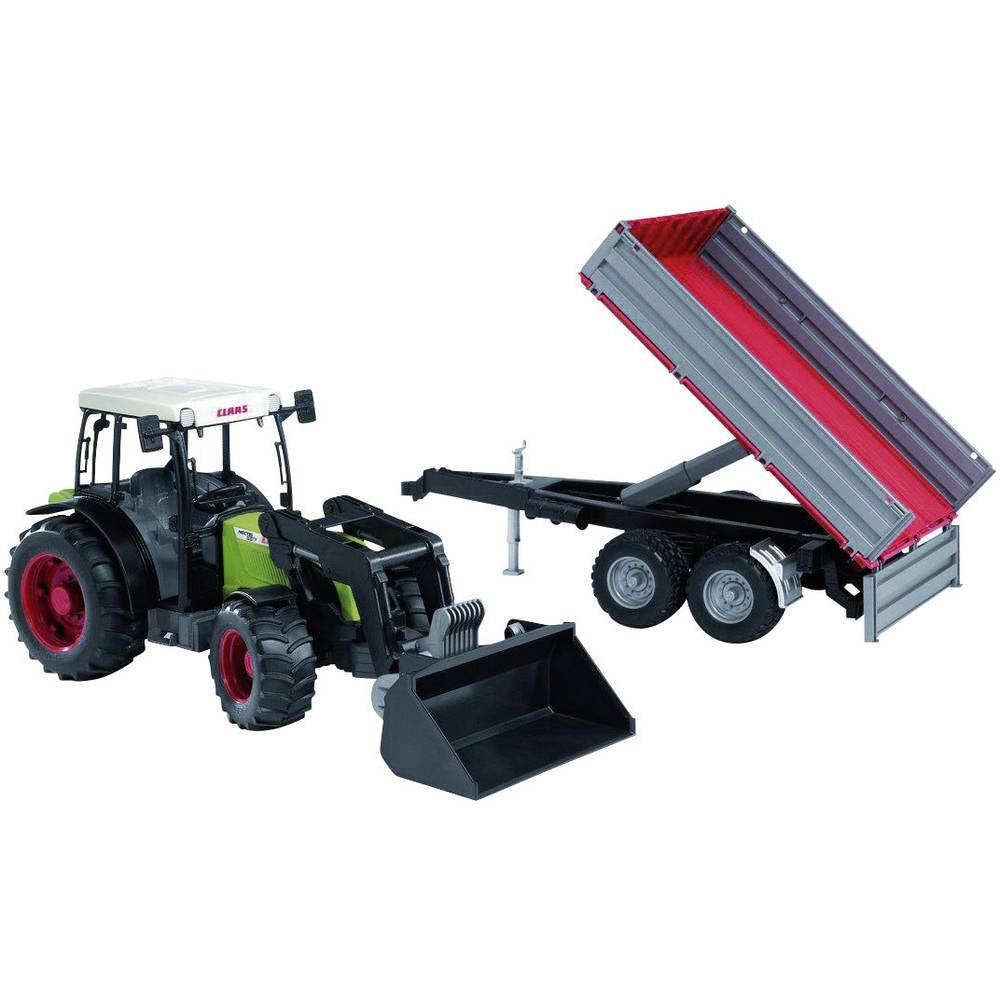 Bruder 02112 - Claas Trattore Nectis 267 F Con Benna E Rimorchio (1 Accessorie)