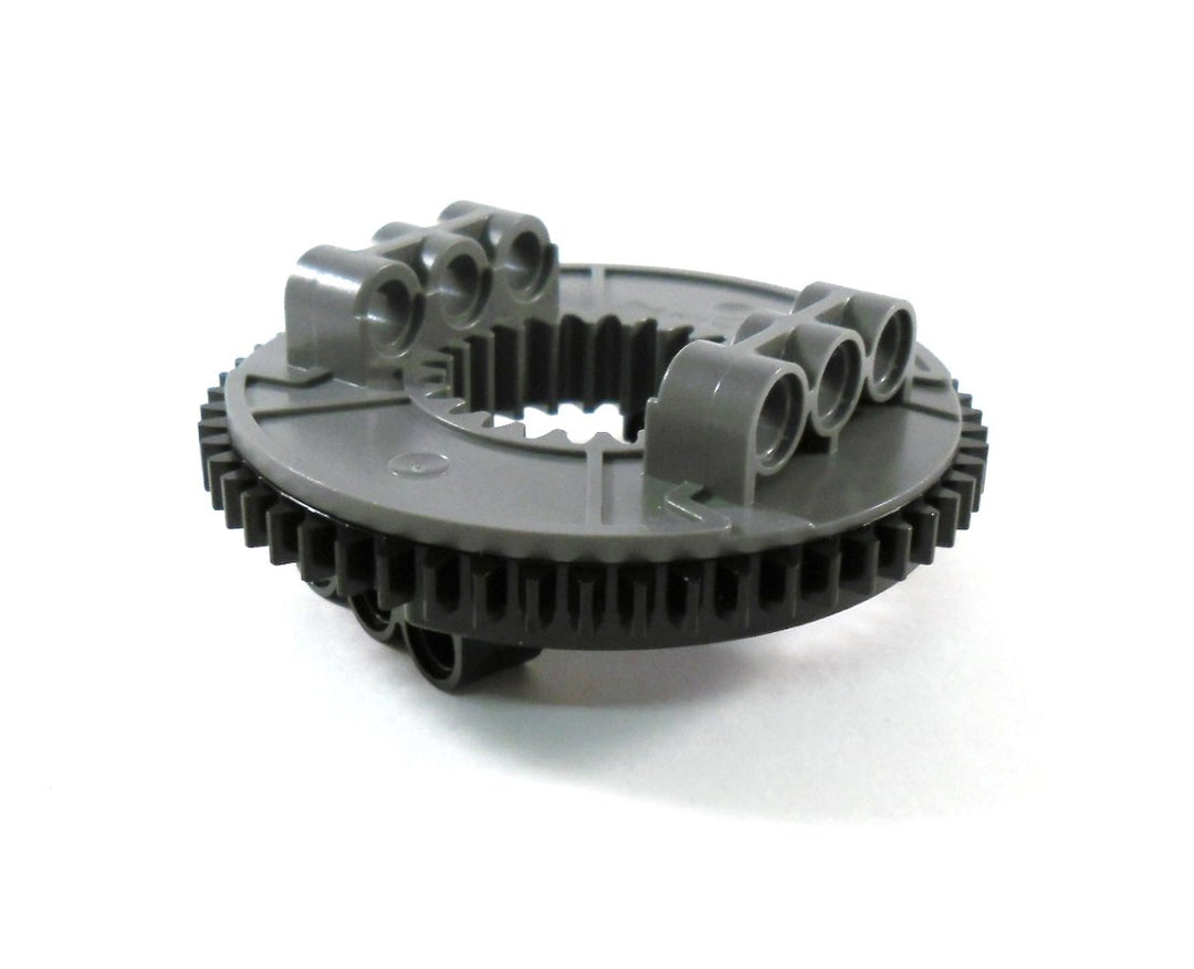 1 Stück LEGO TECHNIC "Drehkranz" in Schwarz / Neu-Dunkelgrau.