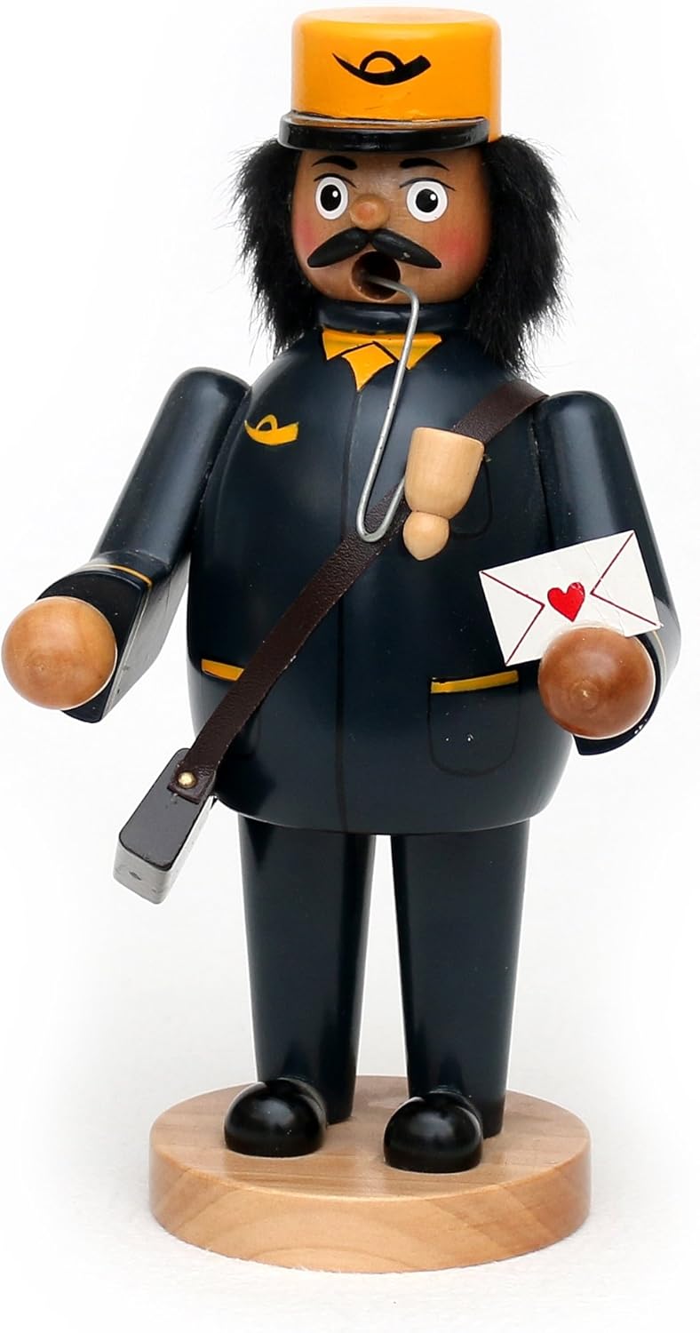 Wichtelstube-Kollektion Räuchermännchen Räuchermann Postbote Postmann Räucherfigur 20cm