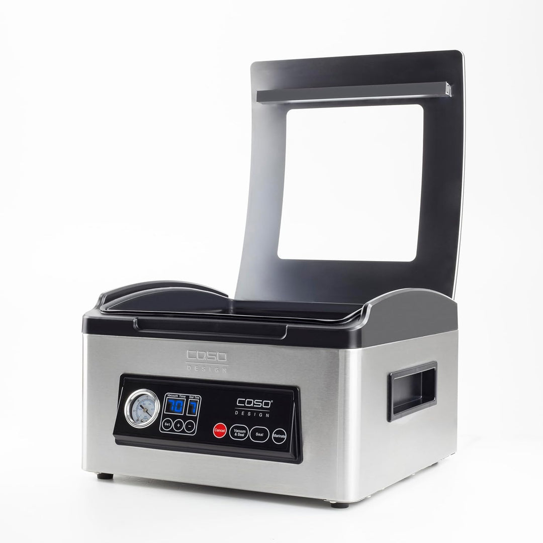 Caso 1418 VacuChef 70 - Kammervakuumierer aus Edelstahl, starke Vakuumpumpe 70 Liter/Minute & Profi-