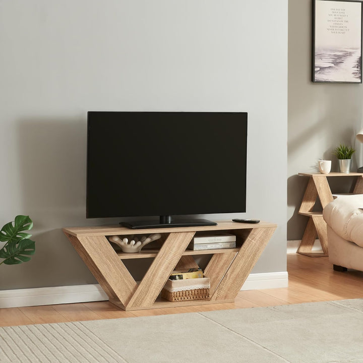 [en.casa] Fernsehtisch Nome TV-Lowboard TV-Tisch Sideboard TV-Ständer mit Ablagen Kommode Fernsehsch