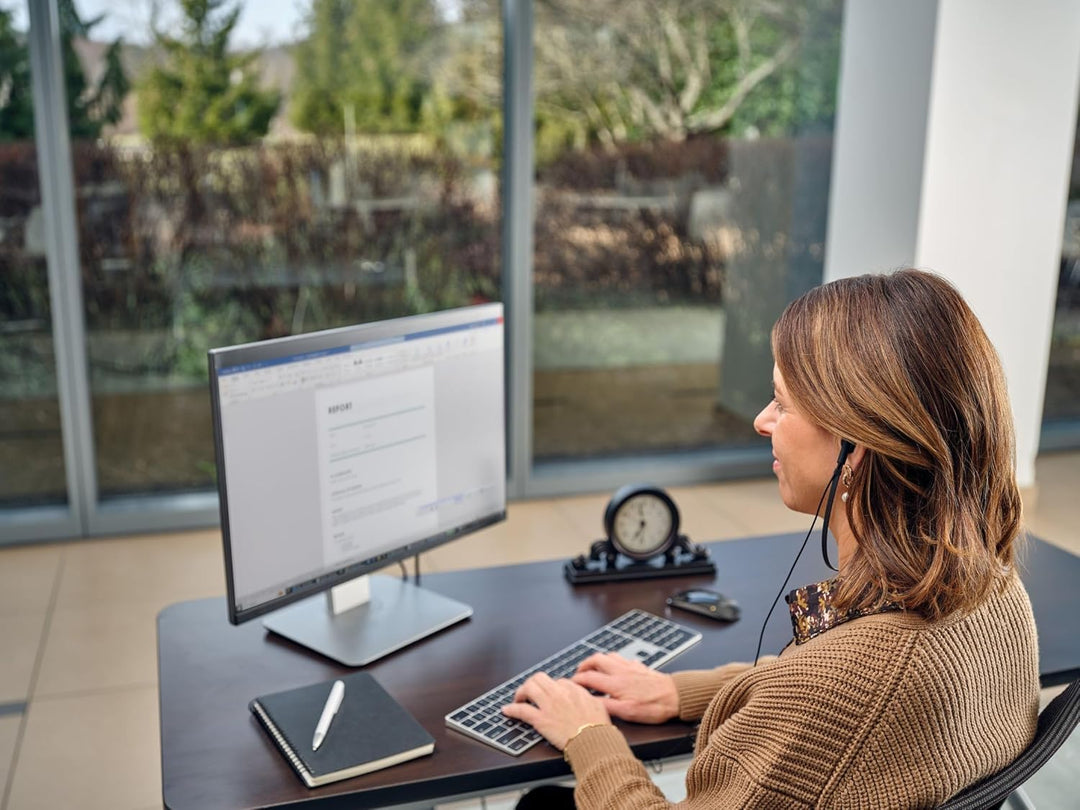 OM System AS-2700 Transkriptionskit – USB-Fusspedal, Stereokopfhörer, leistungsstarke ODMS R8 Softwa
