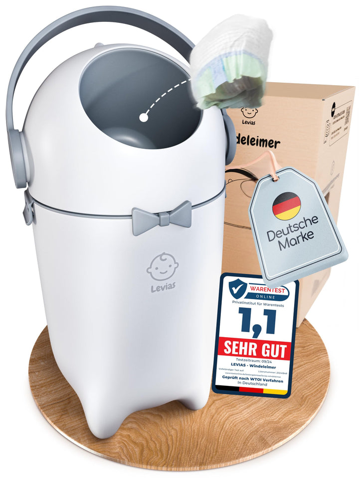Levias® Windeleimer Baby Mülleimer Geruchsdicht | Windelmülleimer Geruchsdichter Wickeleimer ohne te