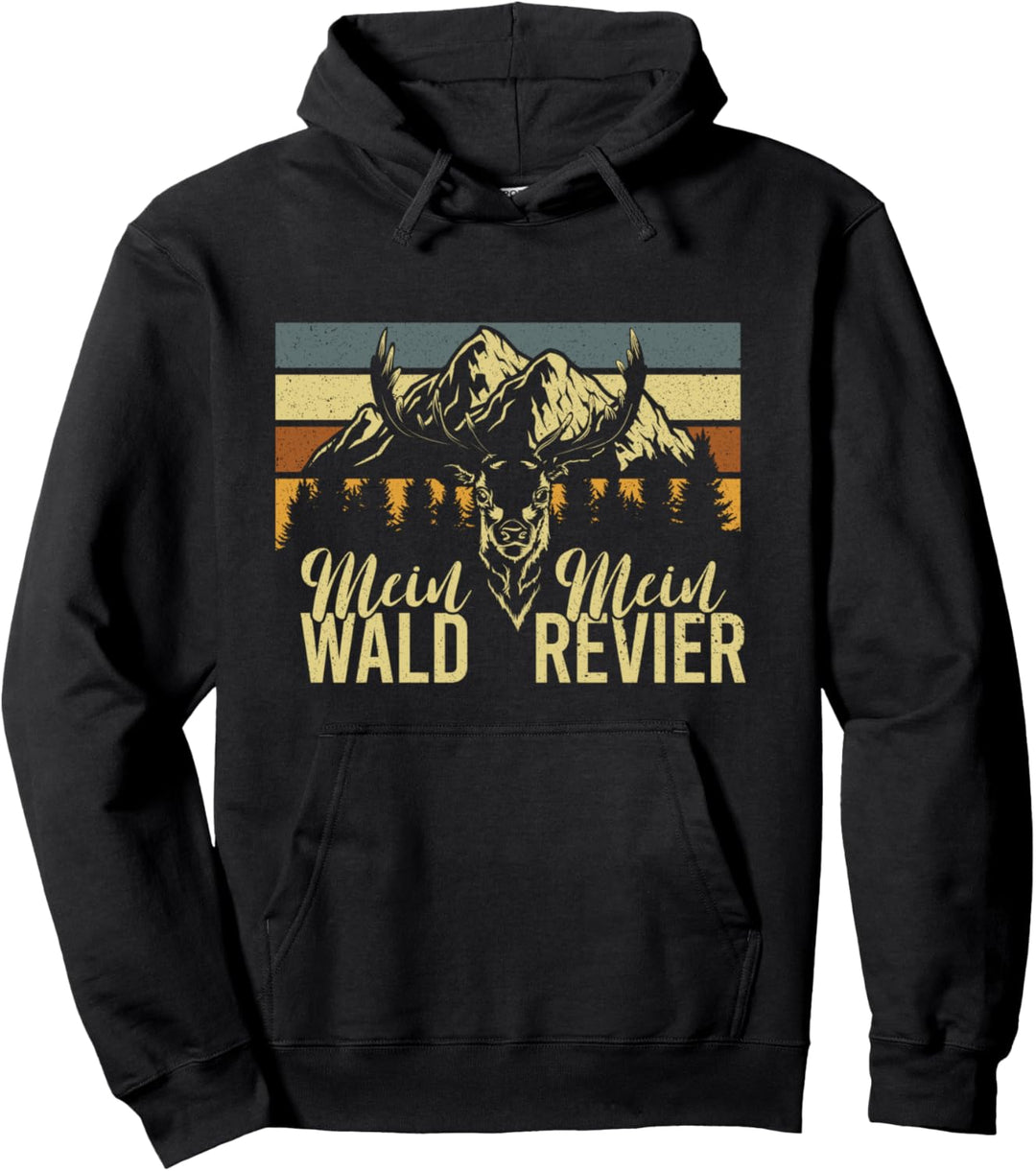 Mein Wald Mein Revier Jäger Wildtiere Pullover Hoodie