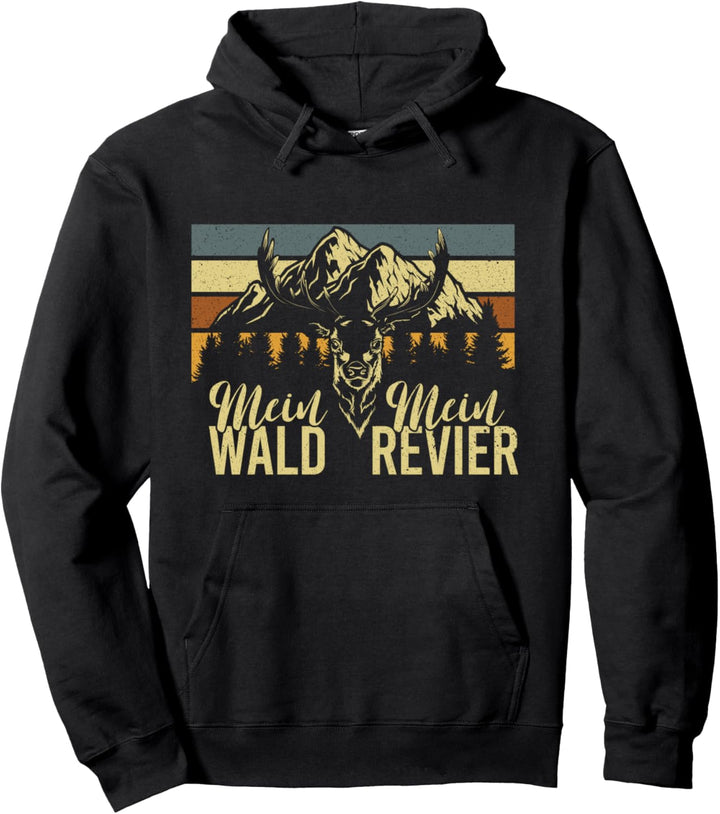 Mein Wald Mein Revier Jäger Wildtiere Pullover Hoodie