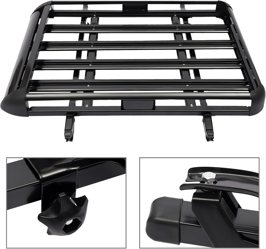 dachkorb Auto dachträger Dach universal gepäckträger gepäckkorb Regal Metall schwarz dachgepäckträge