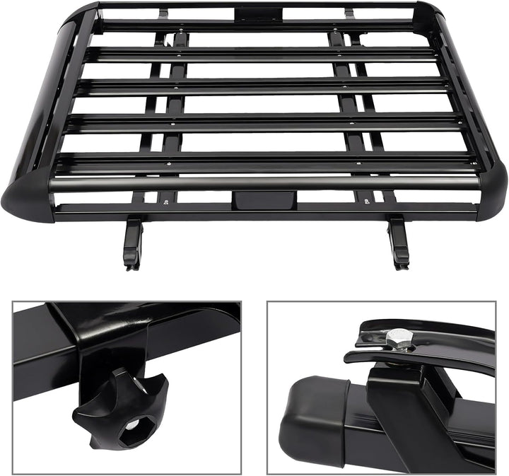 dachkorb Auto dachträger Dach universal gepäckträger gepäckkorb Regal Metall schwarz dachgepäckträge