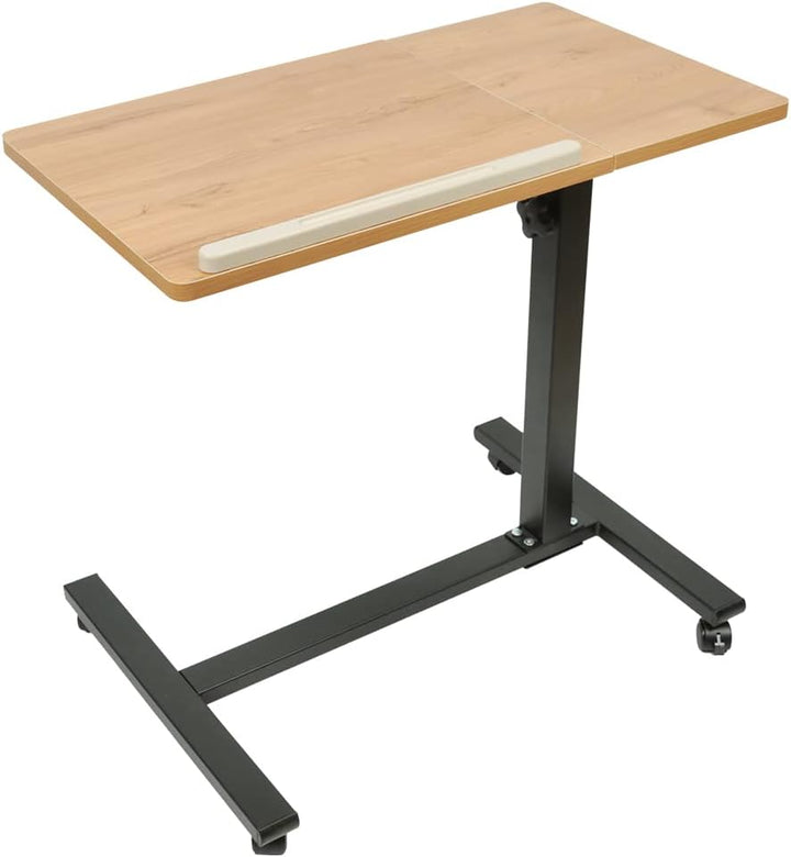 Klappbarer Bürotisch mit Rollen, abschliessbar, Metallrahmen, tragbar zum Lernen, 60 x 34,5 x 58/90