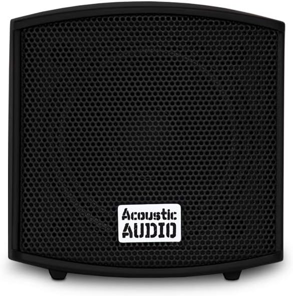 Acoustic Audio AA321B Einbaulautsprecher für den Innenbereich, 400 W, Schwarz Einzeln schwarz