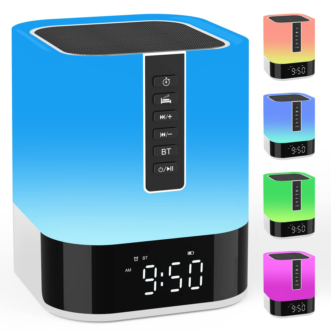 AFEXOA Bluetooth Lautsprecher mit Licht, Geschenke Mädchen, Wecker mit Licht, White Noise Machine, K