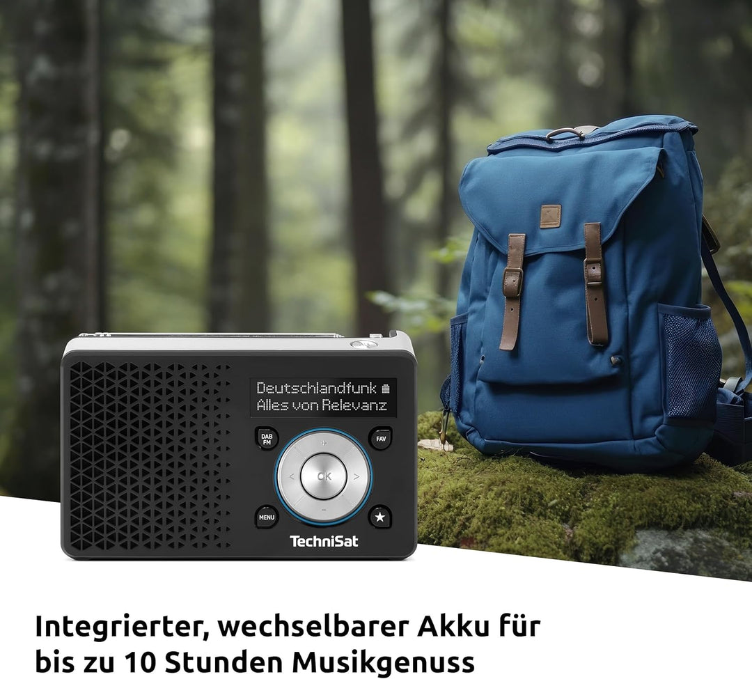 TechniSat DIGITRADIO 1 A – Tragbares DAB+ Radio mit Automatic Safety Alert (ASA, DAB, UKW, Kopfhörer