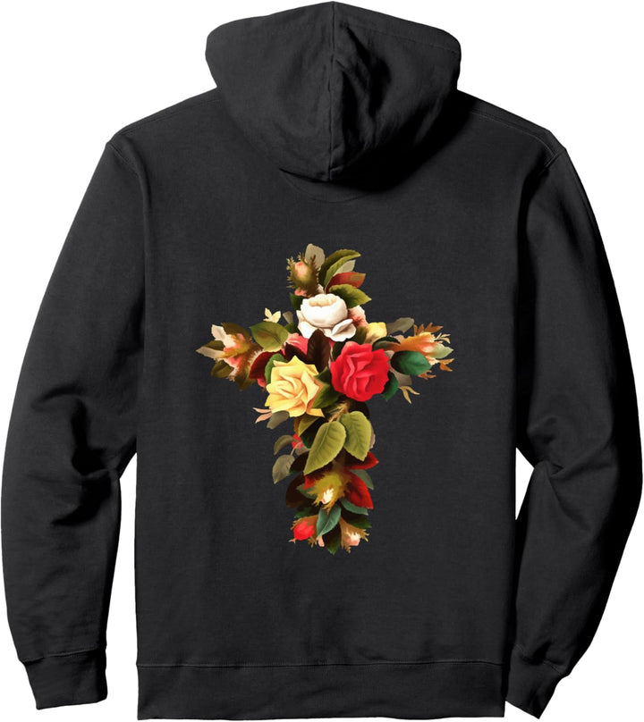 Christliches Rosenkreuz Pullover Hoodie