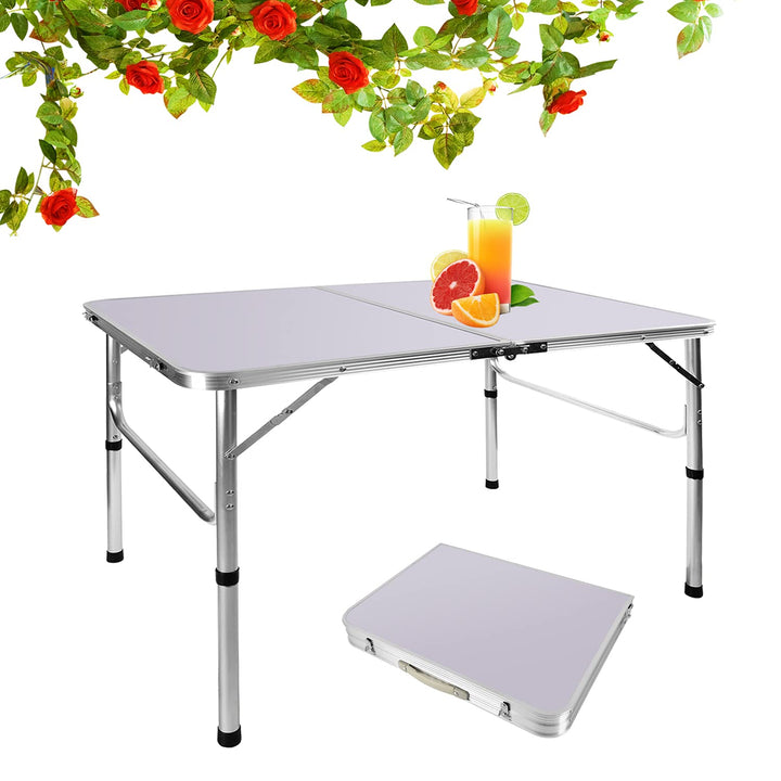 Klapptisch für den Aussenbereich, tragbar, Aluminium, leicht, Picknicktisch mit Tragegriff für Küche