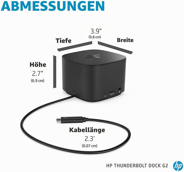 HP,2UK37AA,Thunderbolt AA8Dock 120WG2, Schwarz Single