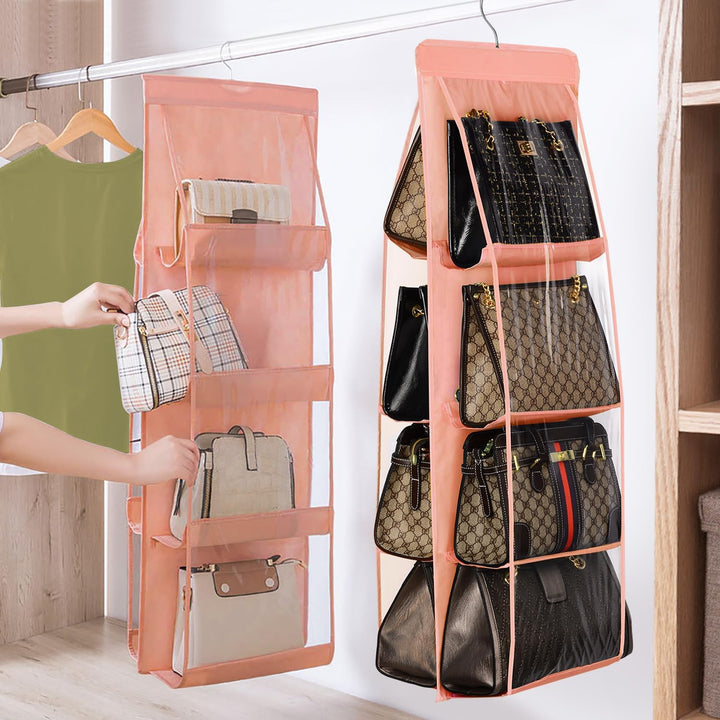 Lirex Handtaschen Organizer Hängend, 8-Taschen Handtasche Aufbewahrung Organizer Oxford Stoff Hänger