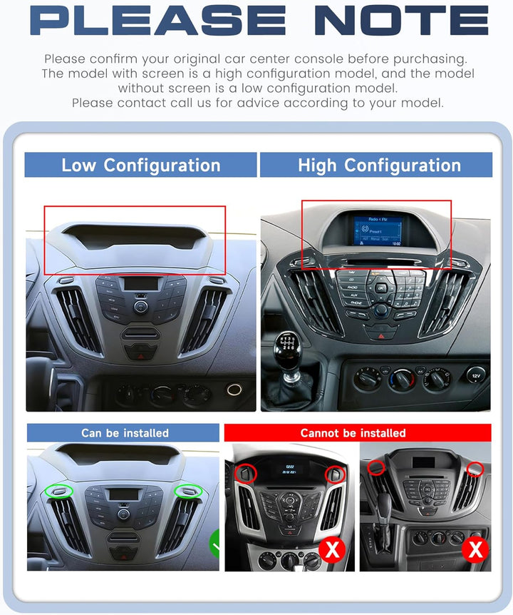 8 Kerne 6+128G Autoradio Android für Ford Transit Custom Tourneo 2013-2018 9 Zoll Wireless Carplay R