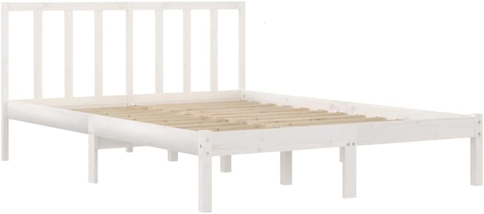 vidaXL Massivholzbett Holzbett Bett Doppelbett Bettgestell Bettrahmen Lattenrost Schlafzimmermöbel S