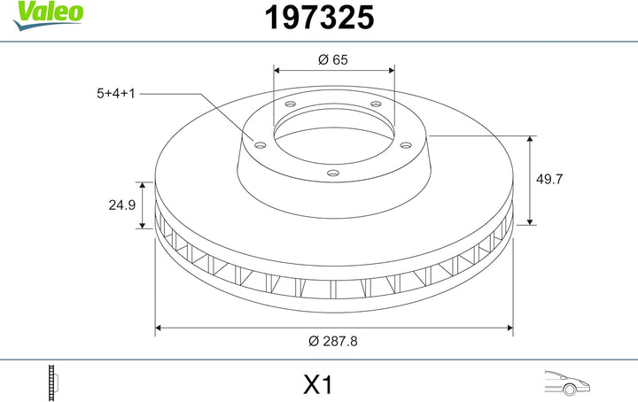 VALEO 197325 Bremsscheibe (1 Stück)
