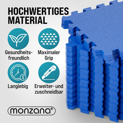 Monzana 8er/16er/32er Set Bodenschutzmatte 45 x 45 cm rutschfest Boden Fitness Wasserfest Schutzmatt