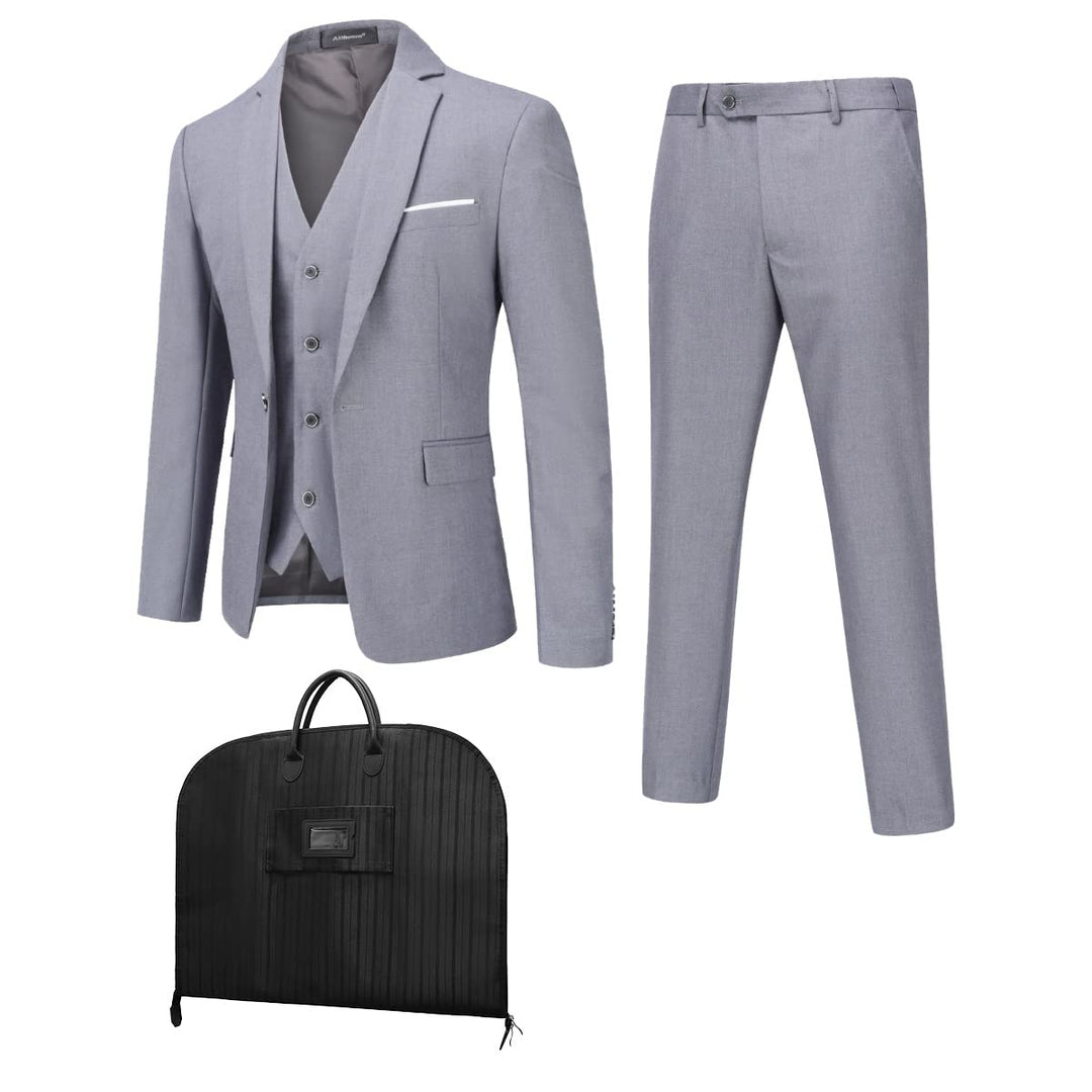 Cloudstyle Anzug Herren Anzüge 4 Teilig Staubbeutel Herrenanzug Business Sakko Hose Weste Anzugtasch