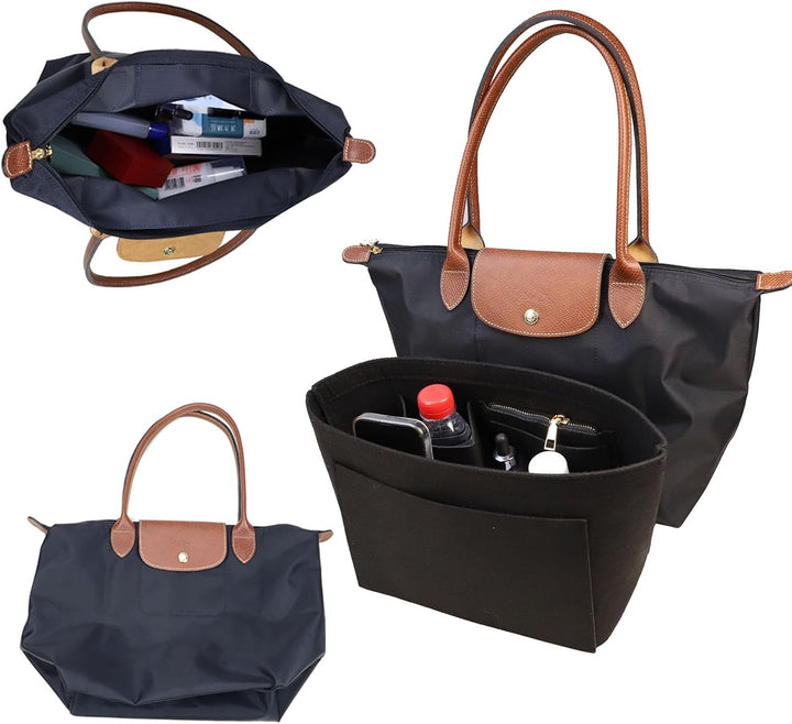 Handtaschen-Organizer-Einsatz für Le Pliage Neo (gross) Handtaschen, hochwertiger Filz-Organizer, Sc