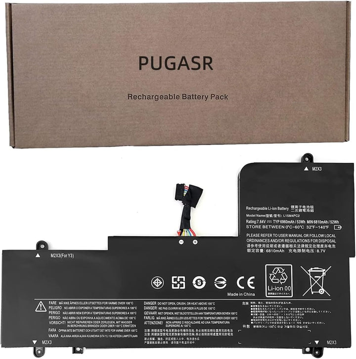 PUGASR L15M4PC2 L15L4PC2 Laptop Akku Kompatibel mit Lenovo Ideapad Yoga 710-14IKB 80V4002HGE 710-14I