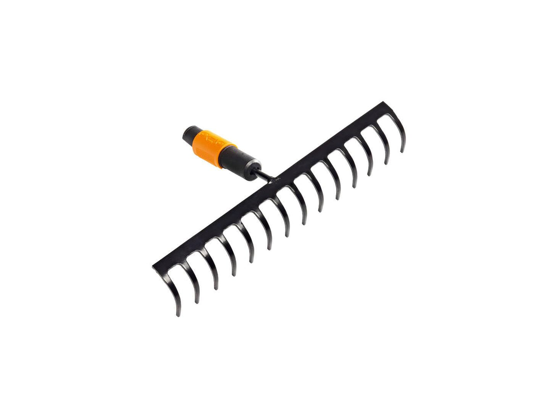 Fiskars Rechen mit 14 Zinken, Werkzeugkopf, Breite: 36 cm, Gehärtete Stahlzinken, Schwarz/Orange, Qu