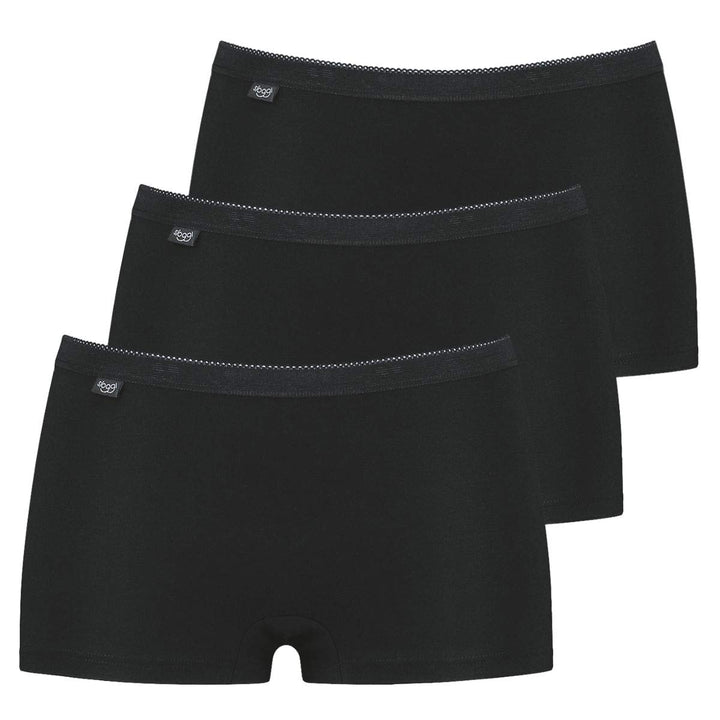 Sloggi Damen Basic+ Short Panty 48 3x Schwarz (Black 0004), 48 3x Schwarz (Black 0004)