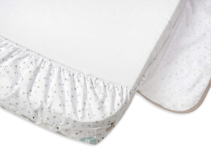 FlyIdeas Next 2 Me Beistellbett Bettwäsche-Set 83x50 cm, 4 STK. Mit Bettdecke - Spannbettlaken Babyb